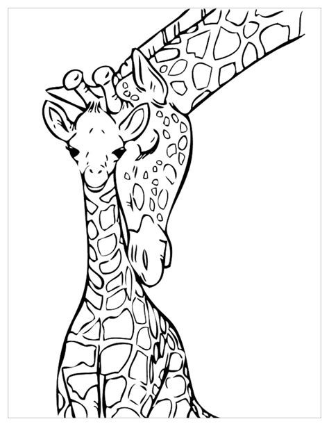 Giraffe Printable Coloring Pages