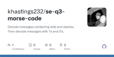 Github Khastings232 Se Q3 Morse Code Decode Messages Containing Dots