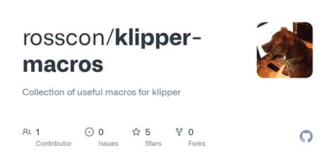 Github Rosscon Klipper Macros Collection Of Useful Macros For Klipper