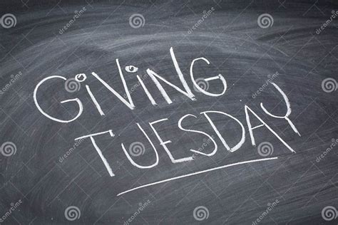 Giving Tuesday Blackboard Sign Stock Image Image Of Philanthropy