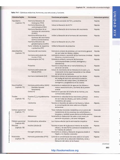 Glandulas Y Hormonas Tabla Pdf Hormona Luteinizante Hormona