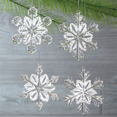 Glass Snowflake Ornaments Current Catalog Christmas Ornament Sets