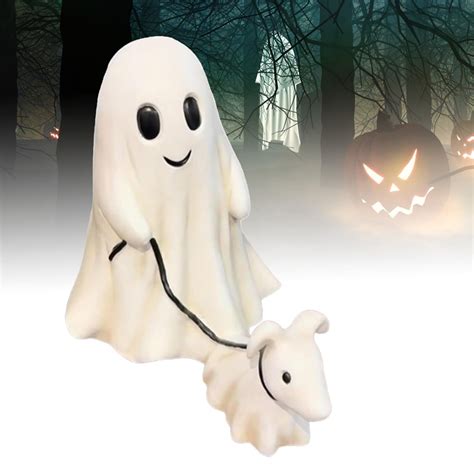 Goblin And Ghoul Ghost Walking Dog Spooky Ghost Dog Halloween Figurine 25 Cm Ebay