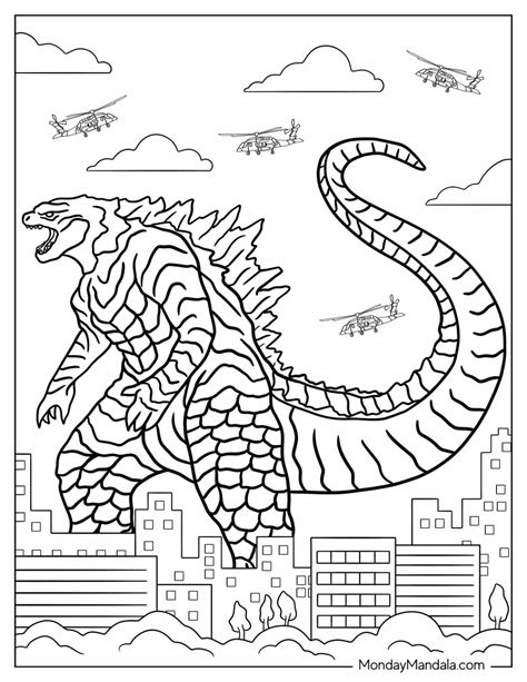 Godzilla Coloring Pages 2021