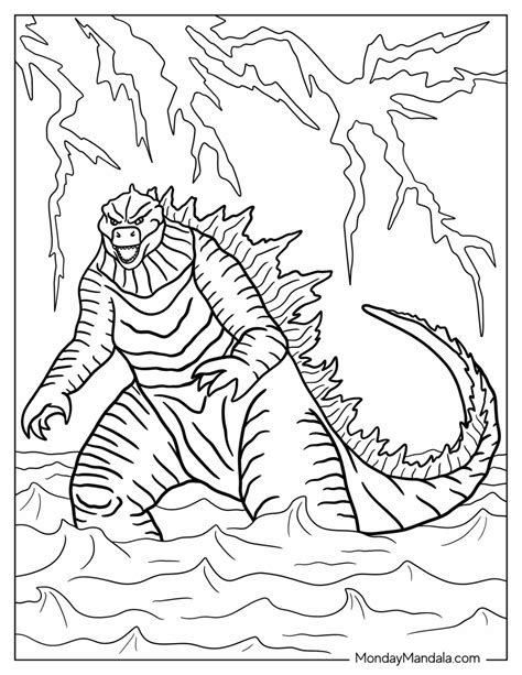 Godzilla Coloring Pages 2024