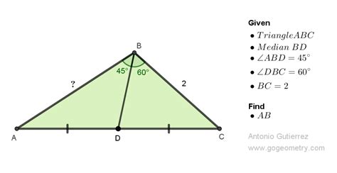 Gogeometry Com Problem Solutions Geometry Problem 1517 Unlocking Triangle Side Length