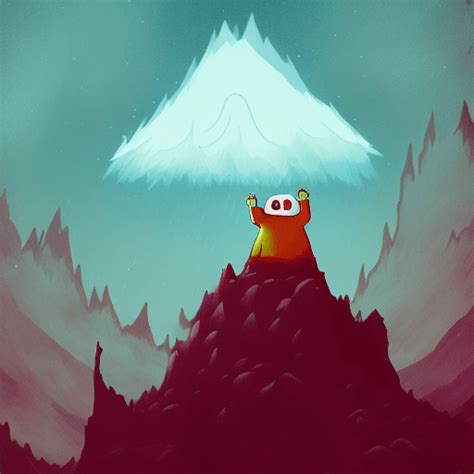 Golb From Adventure Time On Top Of A Mountain Creative Fabrica