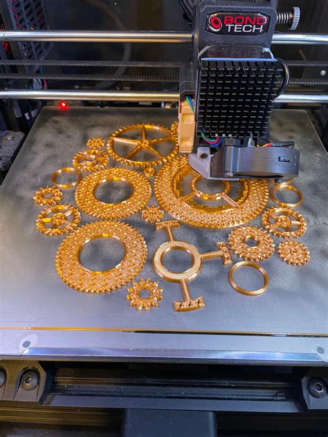 Gold Silk Gears Gyroid Infill Looks Gorgeous R 3Dprinting