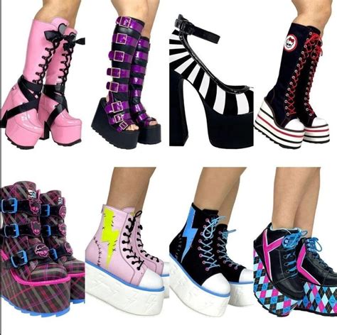 Goth Shoes Swag Shoes Monster High Shoes High Platform Shoes Quirky Fashion Dream Shoes