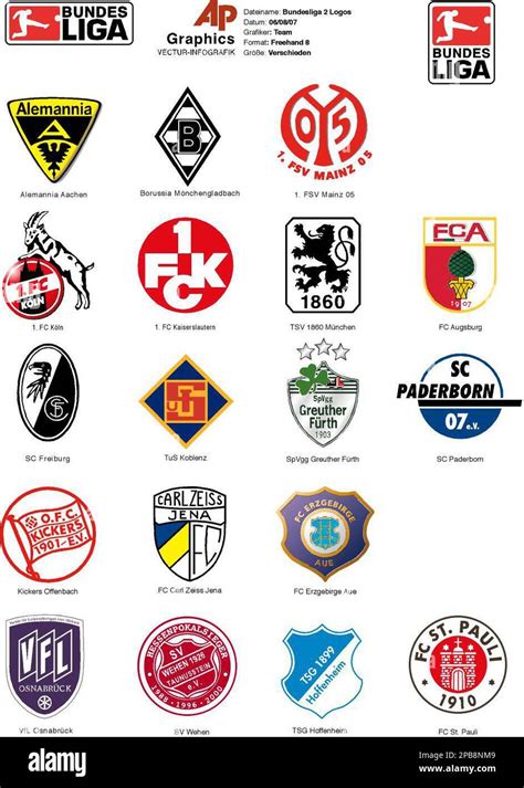 Gra107 Grafik Bundesliga 2 Logos Zeichnungen Der Aktuellen