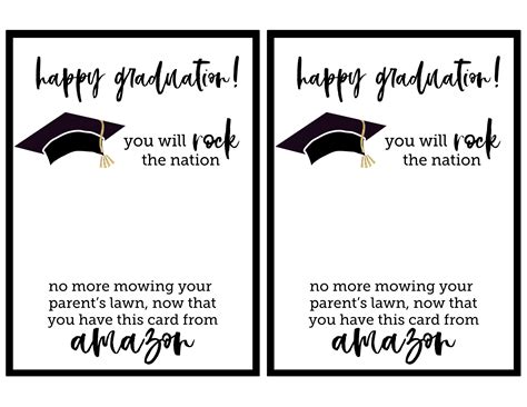 Graduation Card Template Free Printable