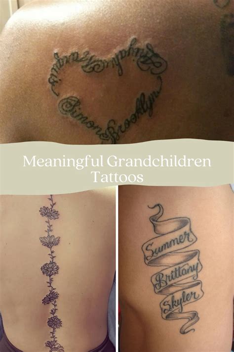 Unique Grandchild Tattoo Designs with Love and Meaning