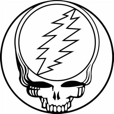 Grateful Dead Steal Your Face Logo Drawing Free Image Download