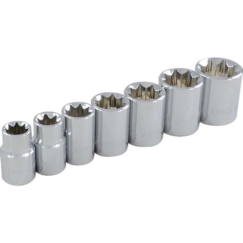 Gray Tools 7 Piece Socket Set 3 8 Inch Drive 8 Point Standard Sae The