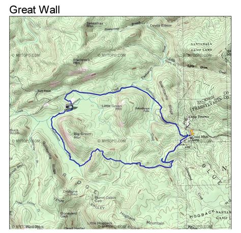 Great Wall Loop Hike Topo Map N2backpacking