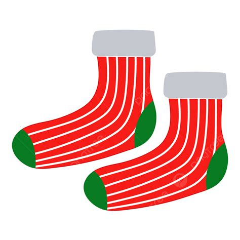 Green Christmas Png Christmas Socks Clipart Png Transparent Png