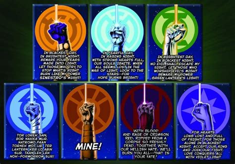 Green Lantern Green Lantern Oath Lantern Corps Oaths