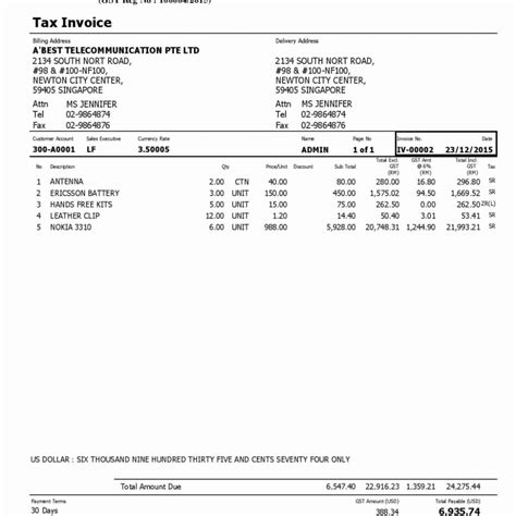 Gst Bill Format For Battery Invoice Template Ideas