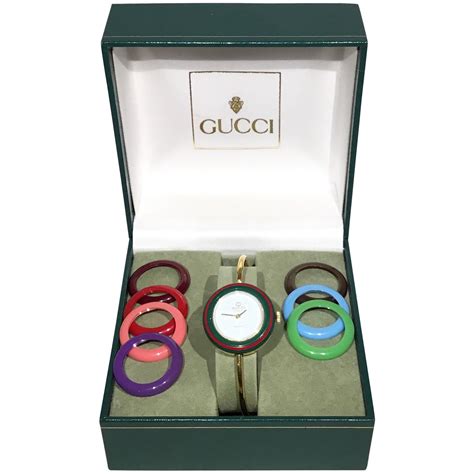 Gucci 1980’S Vintage Interchangeable Bezel Bracelet Watch, 48% Off