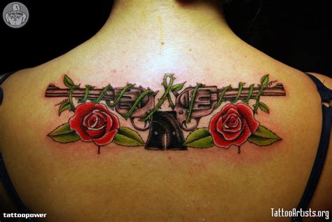 Guns N Roses Tattoo Upper Back Body Art Tattoo Design