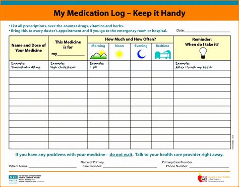 Gutsy Medication Log Printable Tristan Website