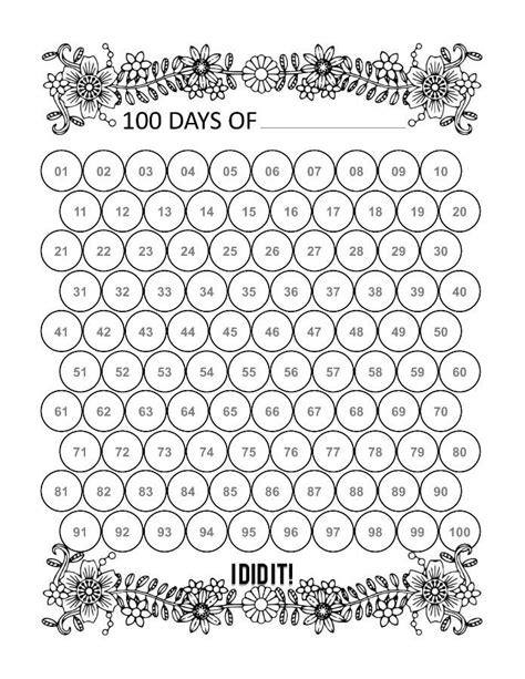 Habit Tracker Coloring Page Free