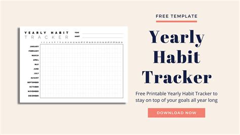 Habit Trackers 101 A Free Yearly Habit Tracker Printable Just Plan