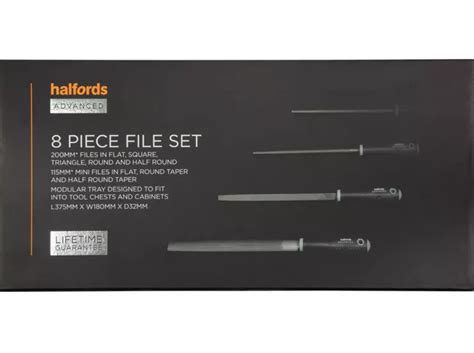 Halfords Advanced 8 Piece File Set Modular Tray Brand New Sealed Ebay