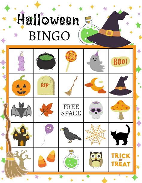 Halloween Bingo Free Printable Halloween Game For Kids