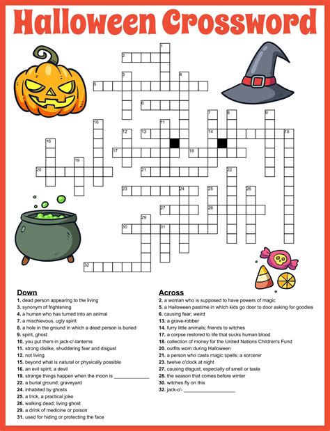 Halloween Crossword Answers Pdf