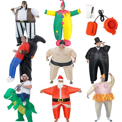 Halloween Inflatable Costume For Adult Kids Blow Up Fat Suit Funny