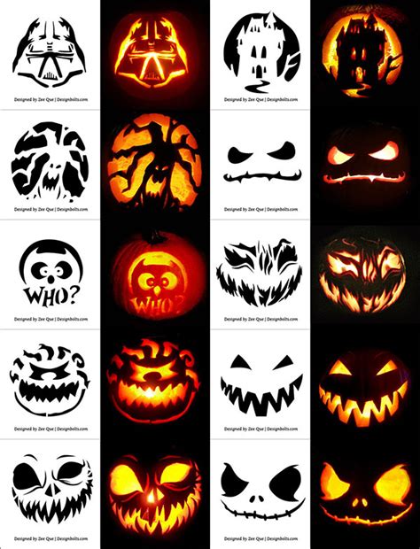 Halloween Pumpkin Carving Stencils Printable