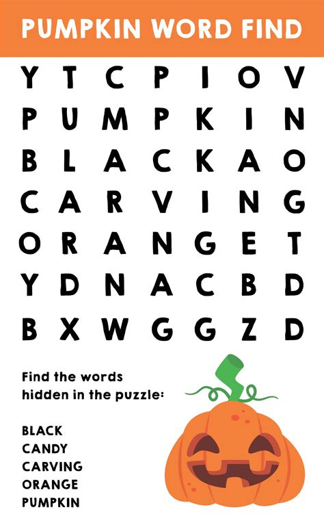 Halloween Word Search Easy