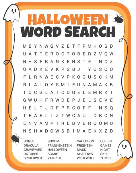 Halloween Word Search Pdf