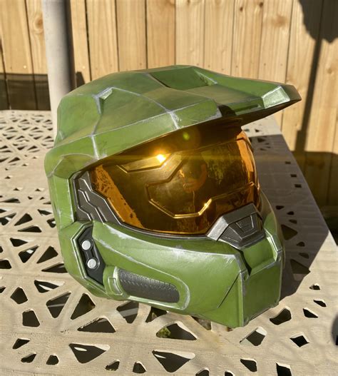 Halo Infinite Master Chief Helmet Wearable Full Size Halo Fanmade Prop