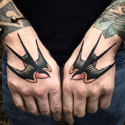 Meaning of Swallow Hand Tattoos and Designs