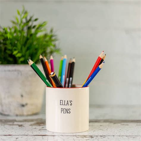 Handmade Ceramic Pen Pot Desk Tidy Created By Kate Ceramics