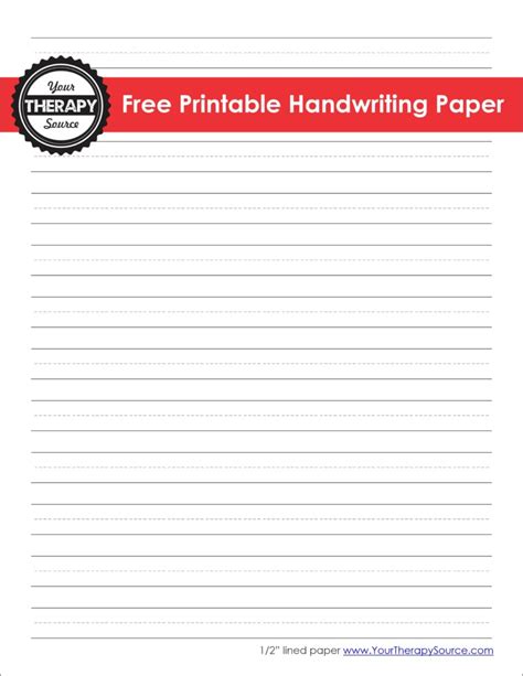 Handwriting Paper Printable Free Your Therapy Source