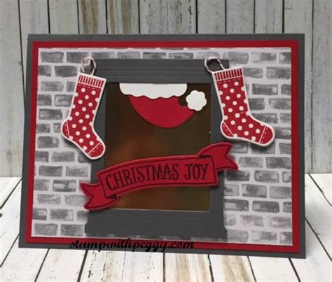 Hang Your Stocking On The Fireplace Stamp With Peggy