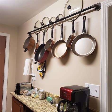 Maximize Kitchen Space with a Hanging Pan Rack