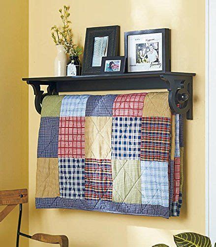 Hanging Wall Shelf Rack Quilt Hanger Bedroom Decor By Tdp Quilt