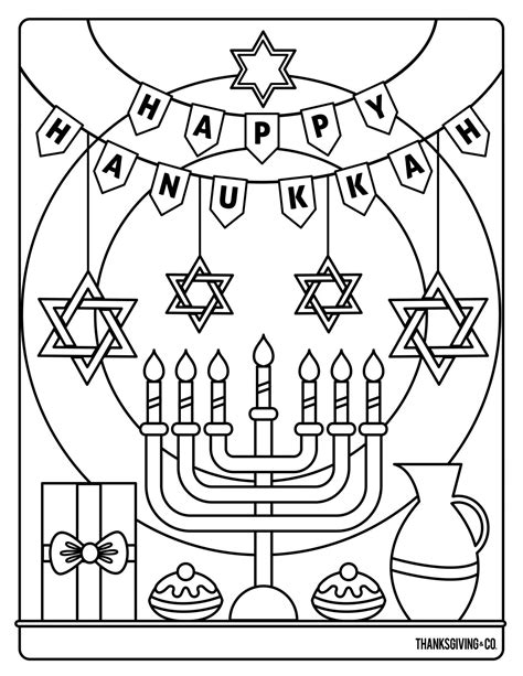 Free Hanukkah Coloring Pages to Print