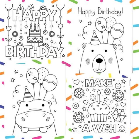 Happy Birthday Coloring Card Mom Wife Busy Life