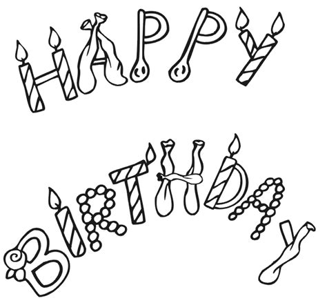 Happy Birthday Coloring Pages Kentscraft