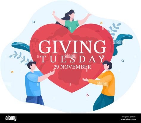 Happy Giving Tuesday Celebration With Give Gifts Vector Image