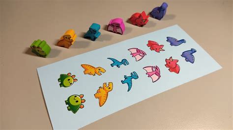 Happy Little Dinosaurs Meeple Sticker Pack Unofficial Etsy