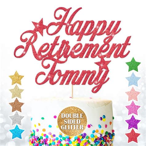 Happy Retirement Cake Topper Etsy Uk