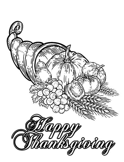 Happy Thanksgiving Coloring Pages