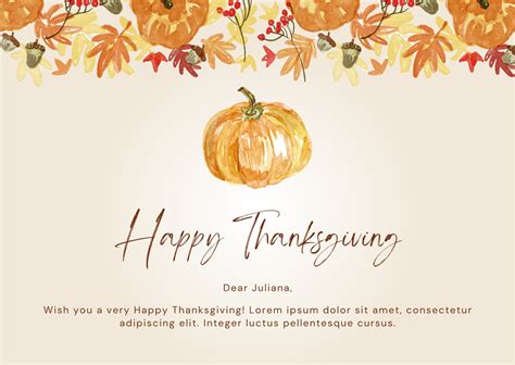 Happy Thanksgiving Day Thanksgiving Day Card Template Postermywall