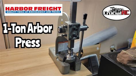 Harbor Freight 1 Ton Arbor Press Review Youtube